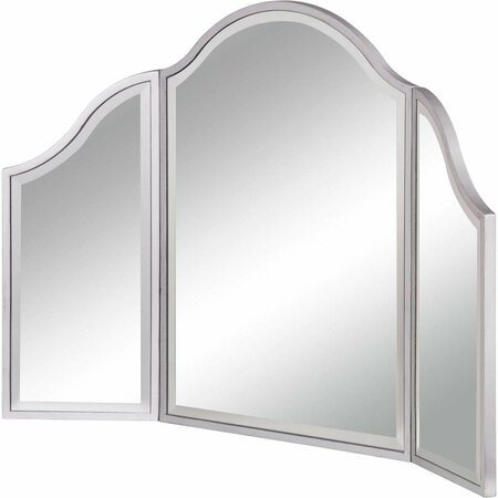 ELEGANT DECOR Dressing Mirror Silver Paint - Hand Rubbed, Antique Silver - 37 x 24 in. MF6-1042S